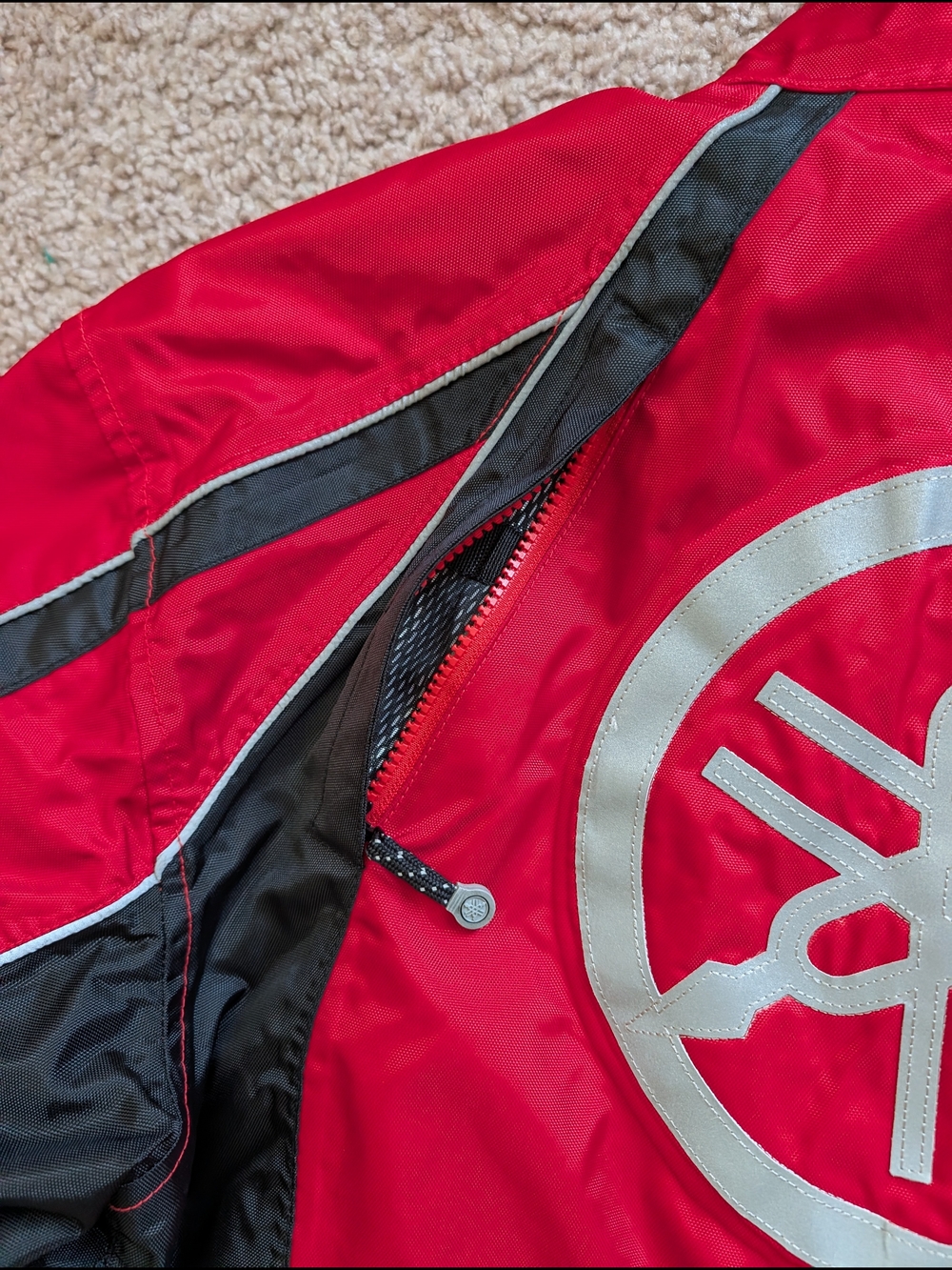 Yamaha Men Red Black Vintage Y2K Performance Motocross Riding Jacket Size Medium - Picture 9 of 14